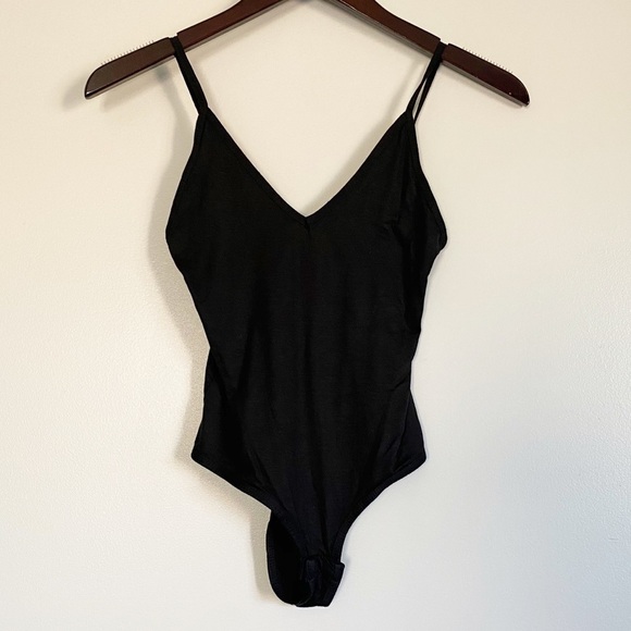 Olivaceous Black Tank Spaghetti Strap BodySuit S - Picture 6 of 6
